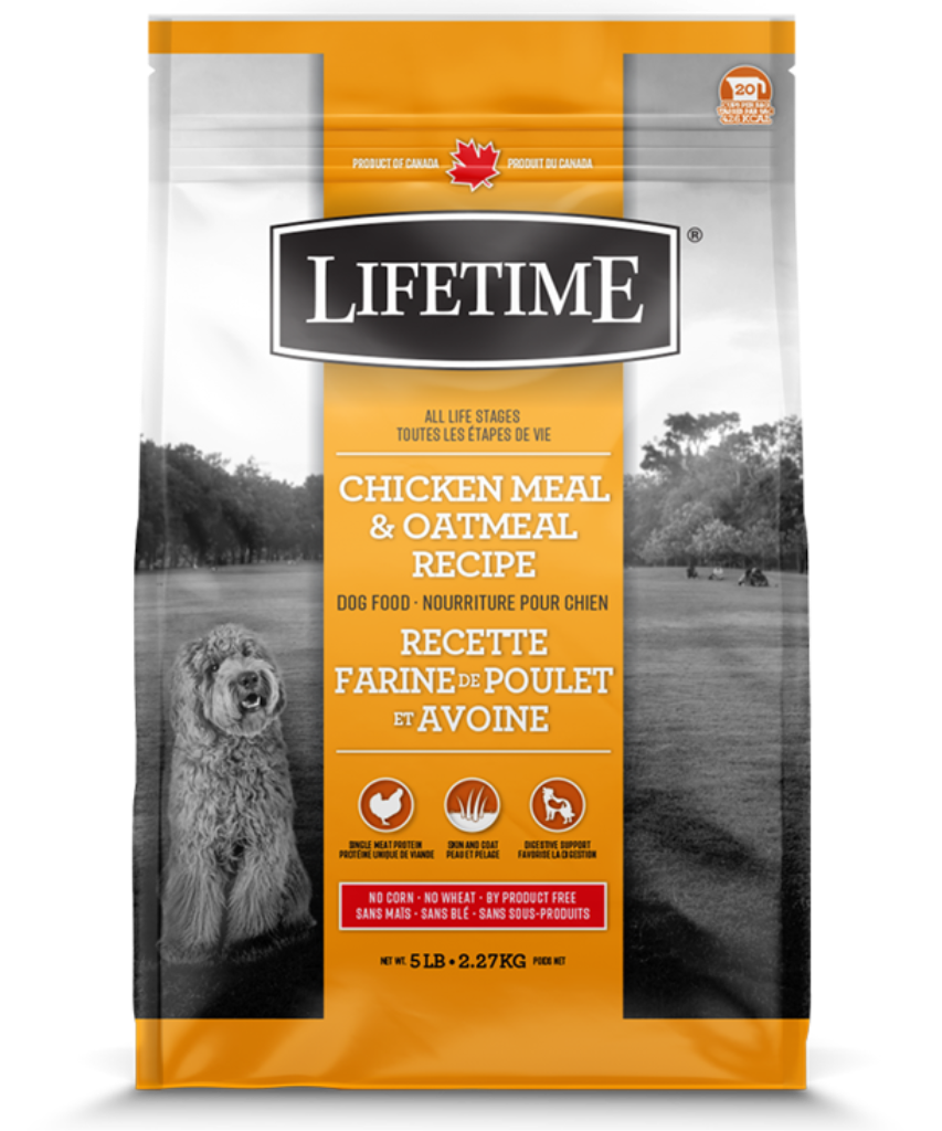 Lifetime All Life Stages Chicken &amp; Oatmeal for Dogs 11.4 kg (25 lbs)