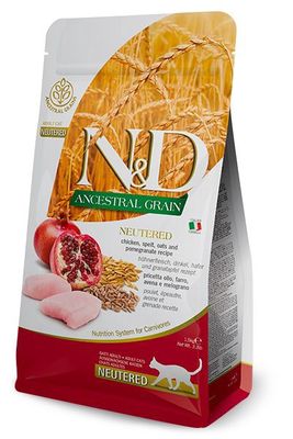 Farmina Ancestral Grain Chicken &amp; Pomegranate Neutered Cat 1.5kg