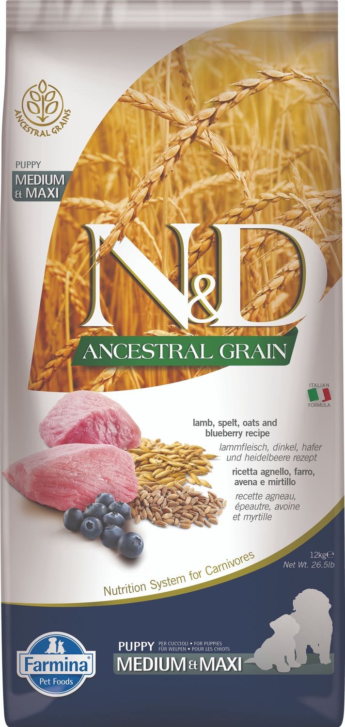 Farmina Ancestral Puppy Lamb And Blueberry Med/Maxi Dog 12kg