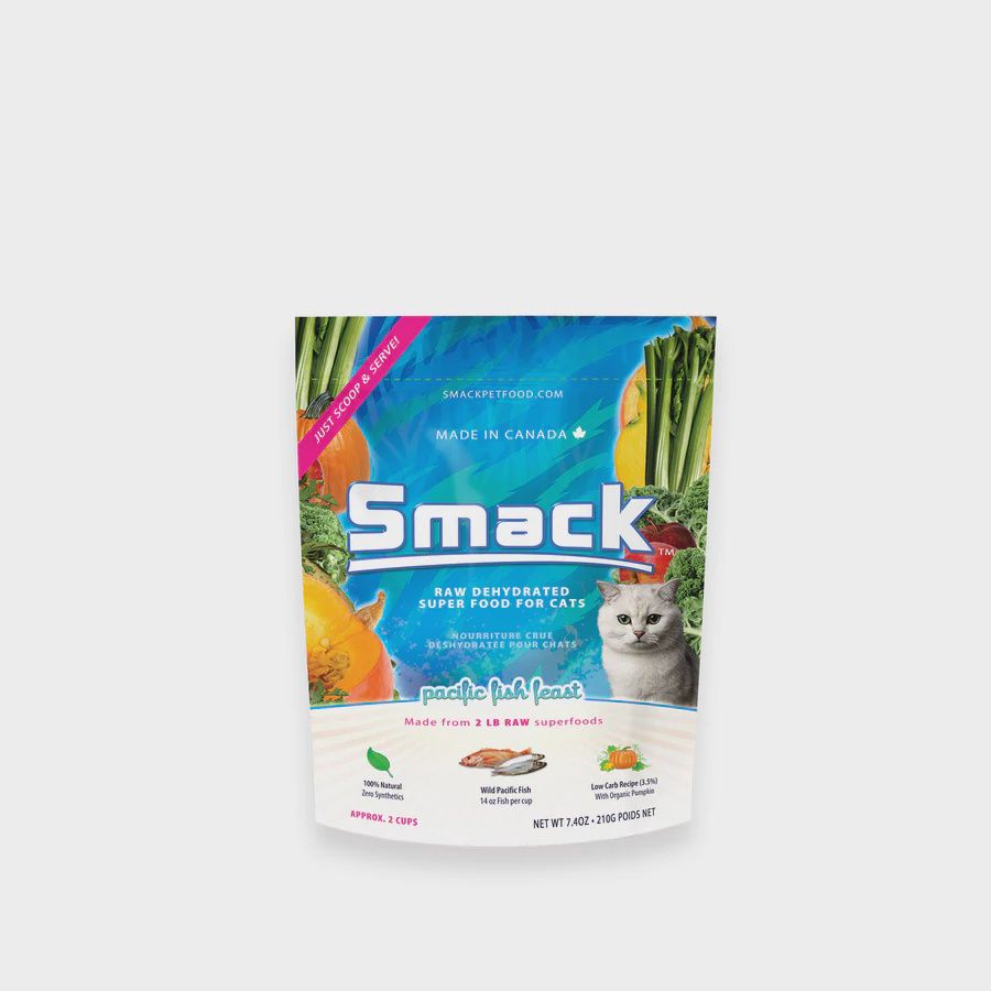 SMACK Raw Dehydrated Super Food for Cats, Pacific Fish Feast  210G