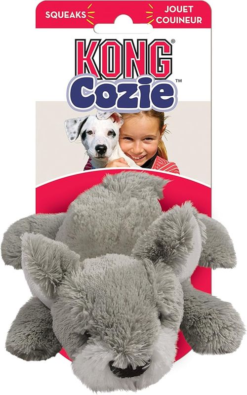 KONG Cozie Buster, Medium Dog Toy, Grey