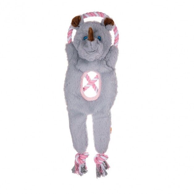 Growl™ Jungle Tugz Rocky the Rhino Dog Toy