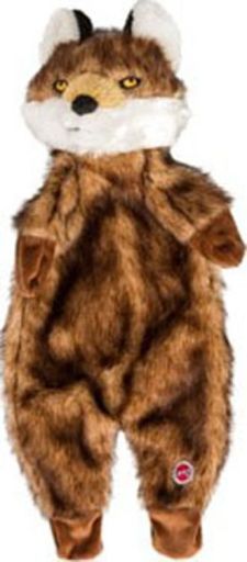 Spot Furzz Black/Brown Plush Fox Dog Toy Medium