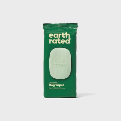 earth rated® Certified Compostable Grooming Wipes Unscented (100 ct)