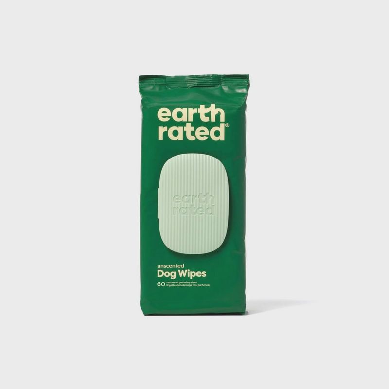 earth rated® Certified Compostable Grooming Wipes Unscented (100 ct)