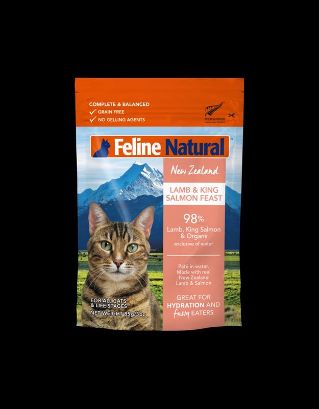 Feline Natural™ Lamb &amp; King Salmon Feast Pouch Wet Cat Food 1 x 3 oz