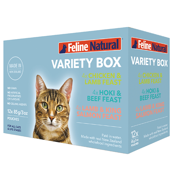 Feline Natural™ Variety Box Pouch Wet Cat Food 1 x 12 x 3 oz