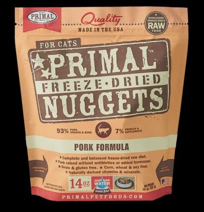 Primal Freeze Dried Pork Nuggets Cat 5.5oz