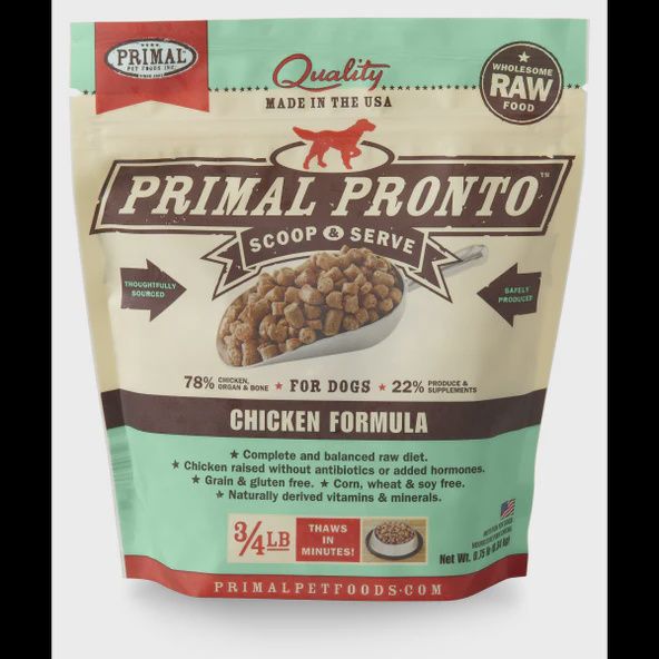 Primal Frozen Pronto Chicken Trial Size Dog 0.75lb