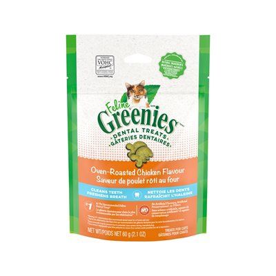 Feline Greenies Dental Treats Oven Roasted Chicken 2.1OZ