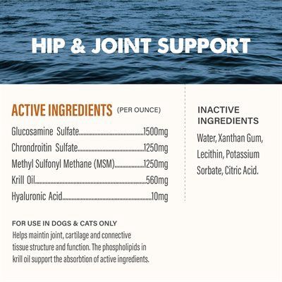 Grizzly Pet Products Liquid Hip &amp; Joint Product for Dogs 16 oz