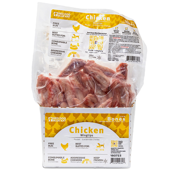 RED DOG BLUE KAT Chicken Wingtips Frozen Dog Bone (1ct)