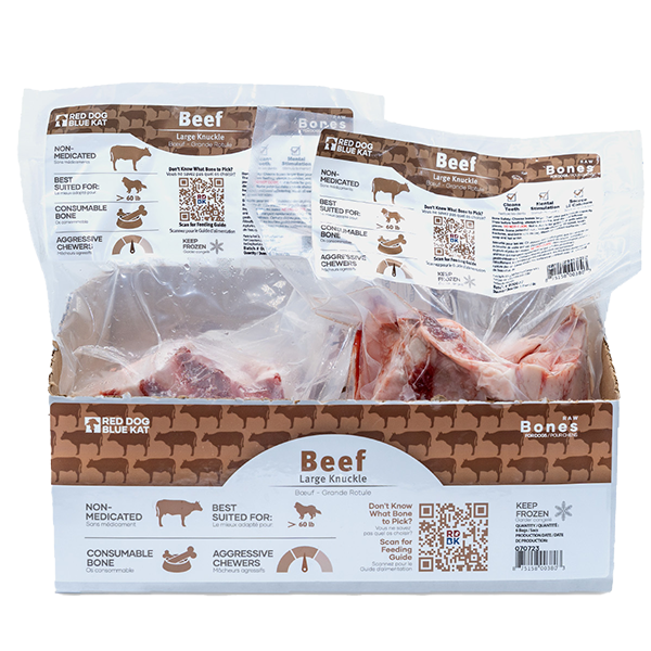 RED DOG BLUE KAT Beef Knuckle Large Frozen Bones 1ct