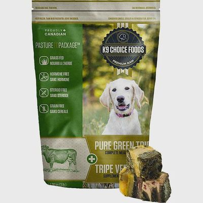K9 Choice Foods® Pure Green Tripe Frozen Dog Food 3 lb