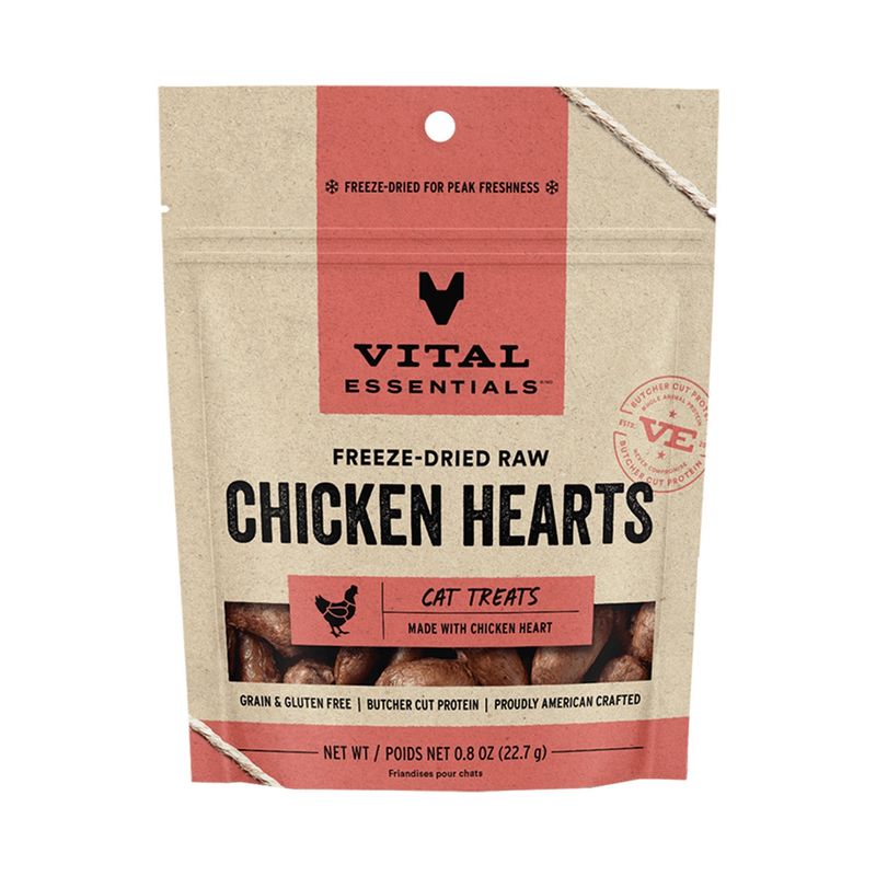 Vital Essentials® FreezeDried Chicken Hrts Cat Trts 0.8 oz