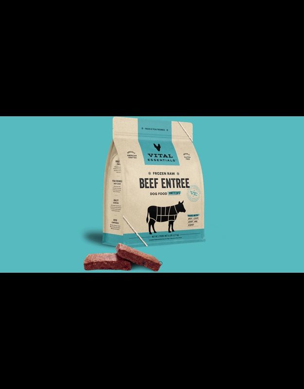 Vital Essentials® Frozen Raw Beef Entree Dog Food Patties 6 lbs