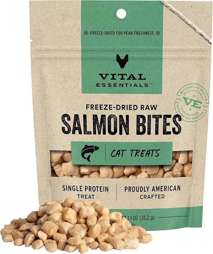 Vital Essentials® FreezeDried Salmon Bites Cat Trts 1.1 oz