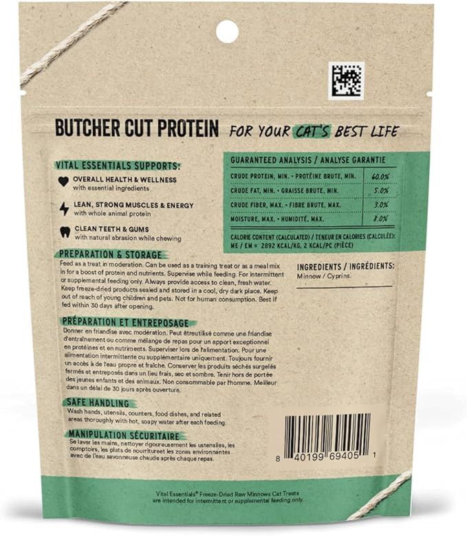 Vital Essentials® FreezeDried Raw Minnows Cat Trts 1.0 oz