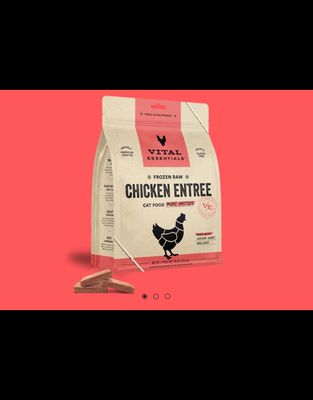 Vital Essentials® Frozen Raw Chicken Entree Mini Patties Cat Food 28 oz