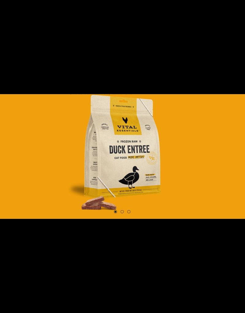 Vital Essentials® Frozen Raw Duck Entrée Mini Patties Cat Food 28 oz