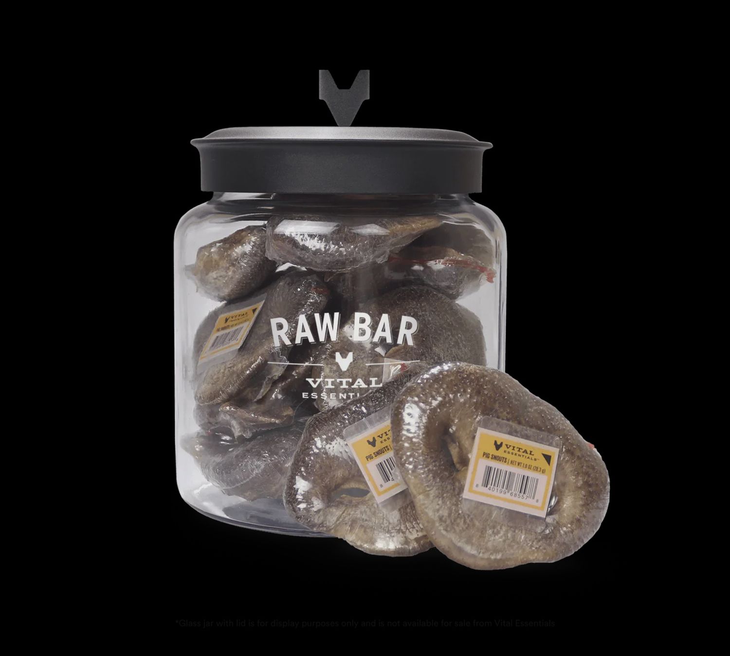 Vital Essentials® RAW BAR FreezeDried Raw Pig Snouts Dog Snacks (1 ct)