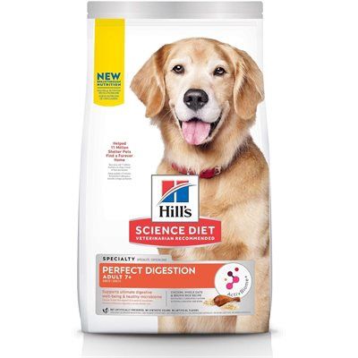 Hill&#39;s Science Diet 7+ Perfect Digestion Dog Chicken Whole Oats &amp; Brown Rice 22LB