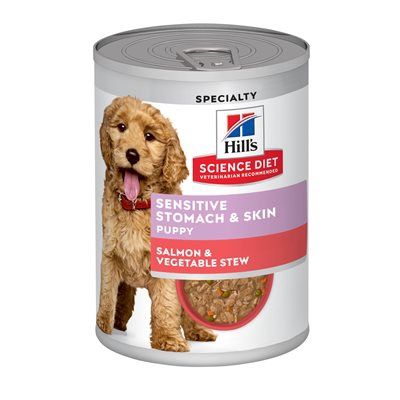 Hill&#39;s Science Diet Puppy Sensitive Stomach &amp; Skin Salmon &amp; Vegetable Stew 13oz