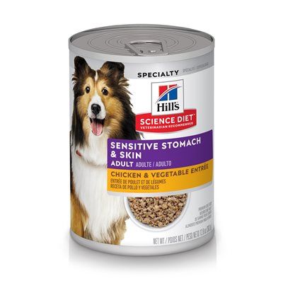 Hill&#39;s Science Diet Sensitive Stomach &amp; Skin Dog Chicken Entrée 12.8oz