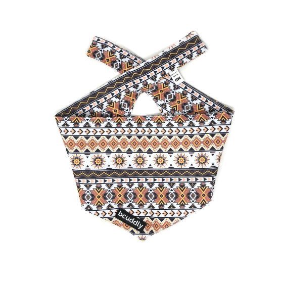 bcuddly reversible bandana- Tan Aztec-LG