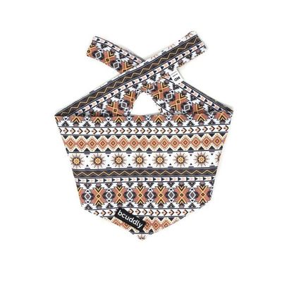 bcuddly reversible bandana- Tan Aztec-LG