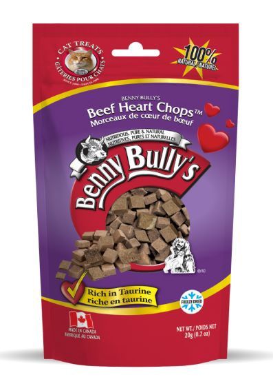 Benny Bullys Beef Heart Chops Cat 20g