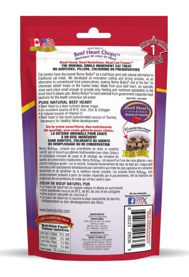 Benny Bullys Beef Heart Chops Cat 20g