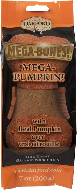 Darford® Mega Bones Pumpkin Flavored Dog Treat (10 Count)