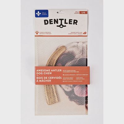 Dentler Antler Dog Chews Split Natural Large Dog 1pc