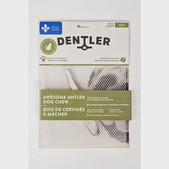 Dentler Antler Dog Chews Split Natural Small Dog 1pc