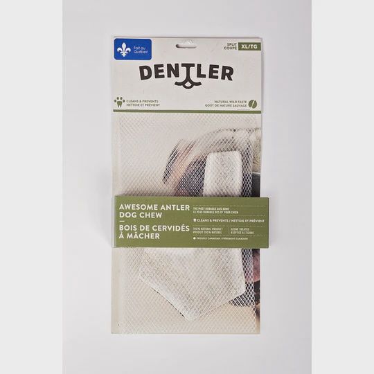Dentler Antler Dog Chews Split Natural Xxlarge Dog 1pc