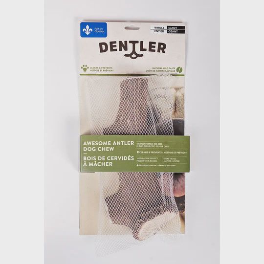 Dentler Antler Dog Chews Whole Natural Giant Dog 1pc
