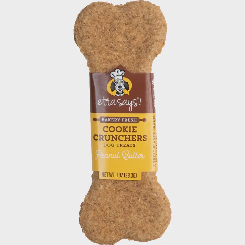 Etta Says! Pnut Butter Cookie Cruncher Dog Trt 1 ct