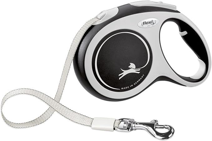flexi New Comfort Large Retractable Dog Leash Tape 16&#39;/5m, black
