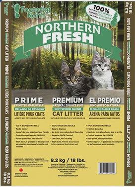 Northern Fresh Natural Spruce Pine Soft Wood Cat Litter 8.2kg
