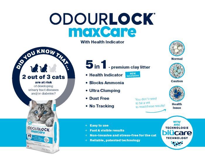 Odourlock maxCare Ultra Premium Unscented Clumping Litter Cat 12kg (Skid=88)