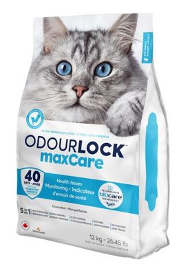 Odourlock maxCare Ultra Premium Unscented Clumping Litter Cat 12kg (Skid=88)