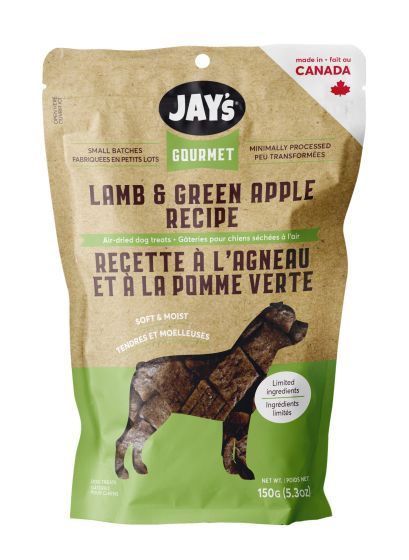 Jay&#39;s Gourmet Lamb &amp; Apple Air-Dried Treats Dog 150g
