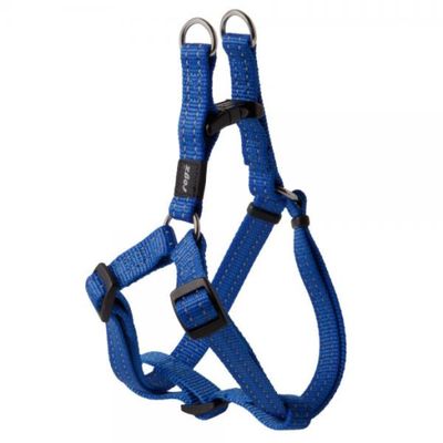 Rogz Utility Medium 5/8 Snake Adjustable Reflective Dog Step-in-Harness, Blue