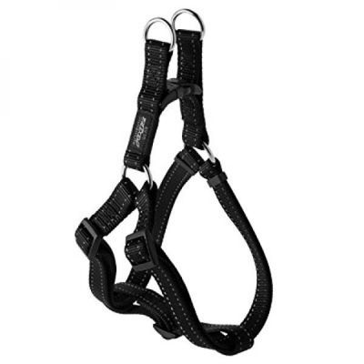 Reflective Adjusthle Dog Step In Harness For Large Dogs Matching Collar And Leash Availhle  Black