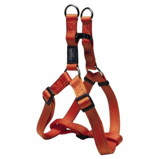 Rogz Utility Large 3/4 Fanbelt AdjustIle Reflective Dog Step-in-Harness, Orange