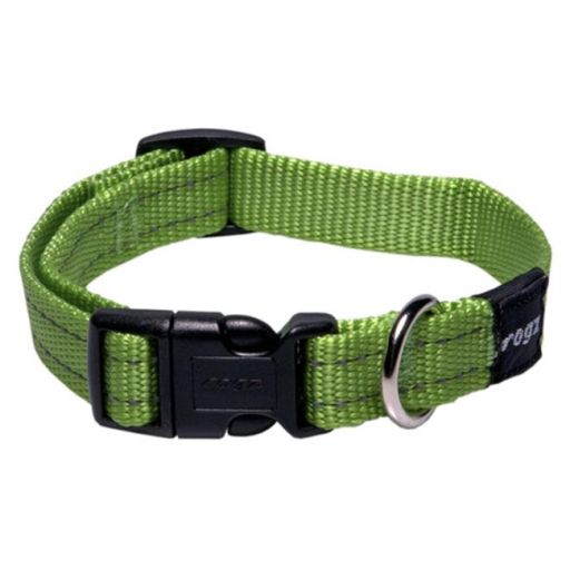 Rogz HB11-L Dogz Utility Side Release Collar Snake - Medium, Lime