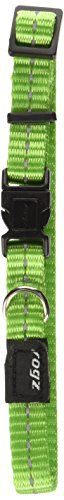 Rogz Utility Small 3/8&quot; Nitelife Side-Release Reflective Dog Collar, Lime