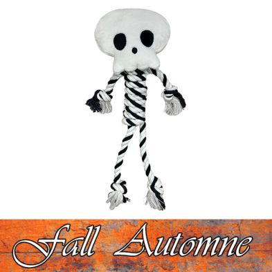 foufouBRANDS™ fouFIT™ HALLOWEEN Knotties Skull Dog Toy