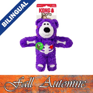 Kong® HALLOWEEN Wild Knots Skeleton Bear Assorted Medium/Large Dog Toy